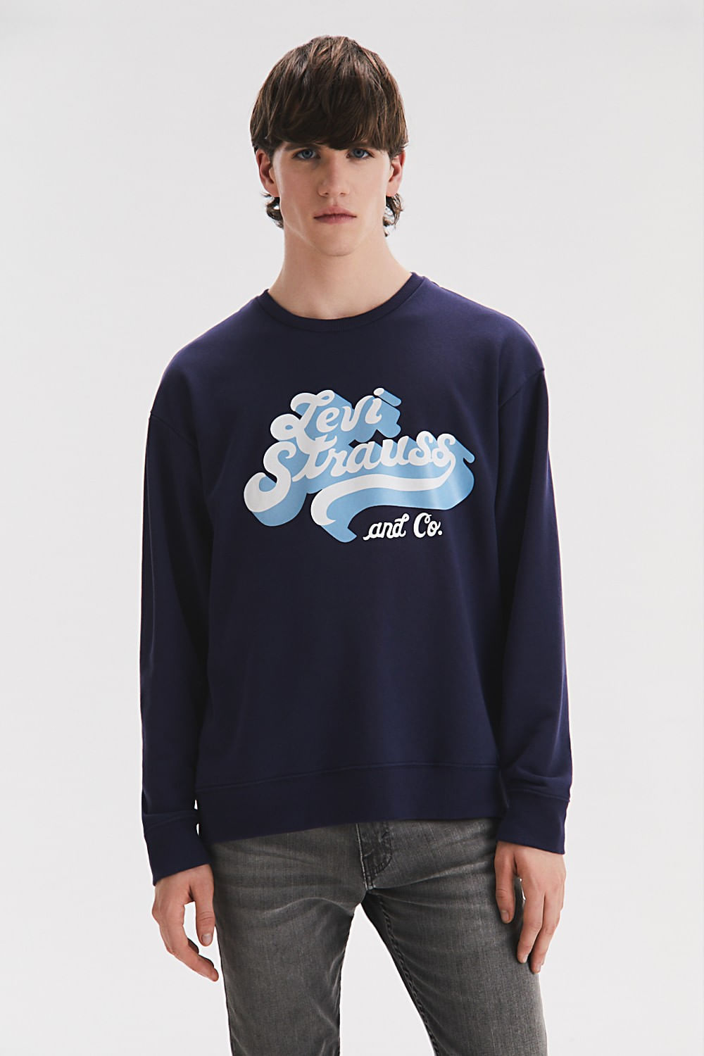 Relaxed crewneck Levi Strauss shadow