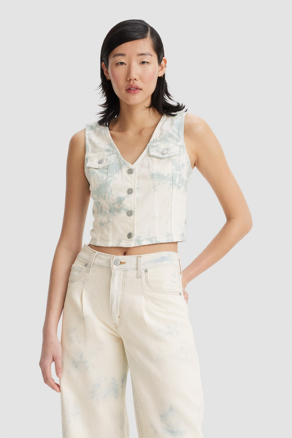 Corset denim batik Maybe Blue de Levis