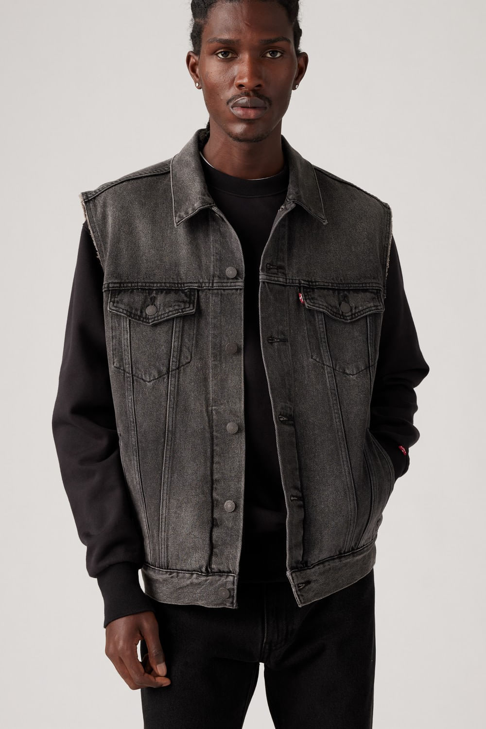Relaxed trucker vest night owl — imagen 3