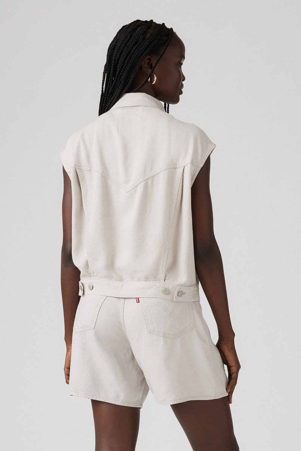 Shrinken 90s vest oatmeal — imagen 2