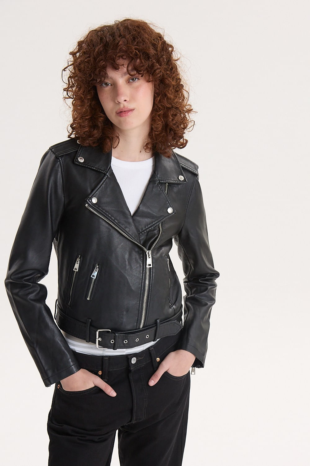 Lamb touch biker jacket black Levi's