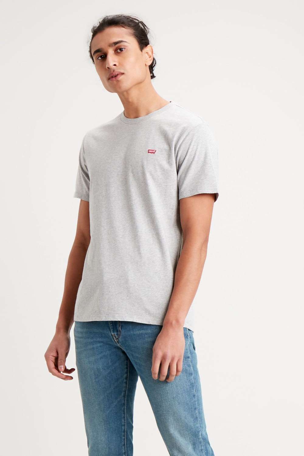 The original tee mid tone grey Levis polo gris — imagen 3