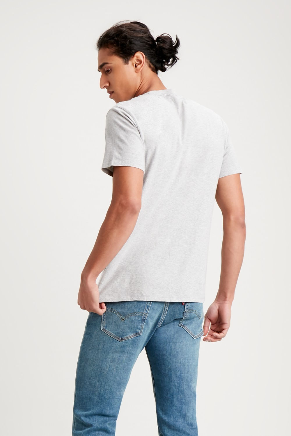 The original tee mid tone grey Levis polo gris — imagen 4