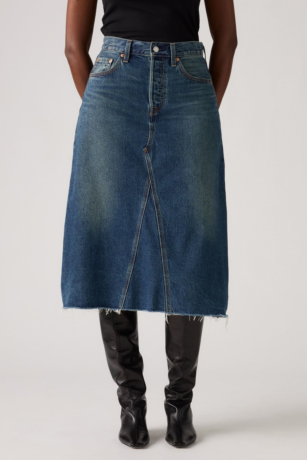 Falda A line decon skirt hinged heart de Levis