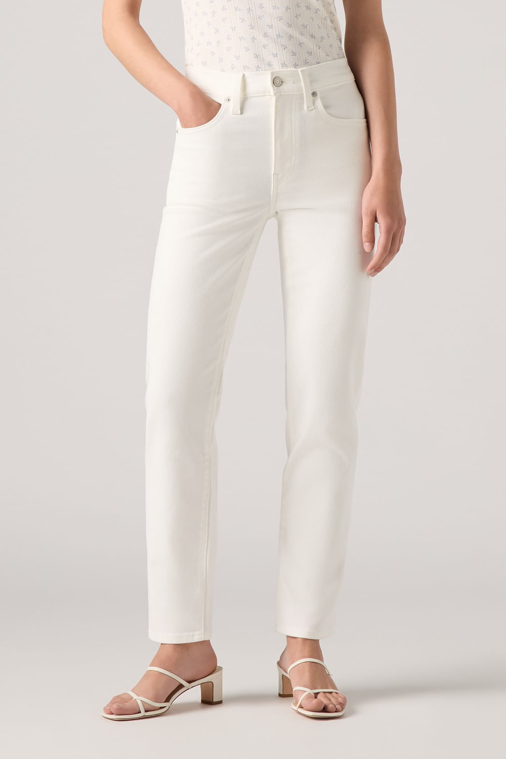 724 hi rise straight cloud dancer Levis