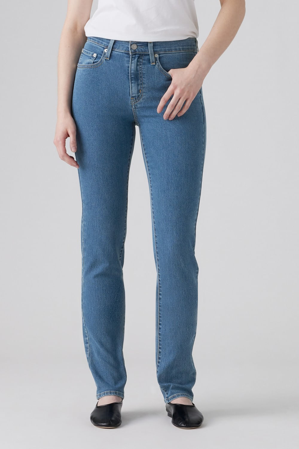 724 hi rise straight rolling Levi's
