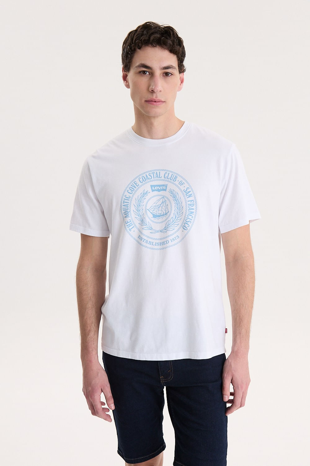 Polo relajado blanco de Levis