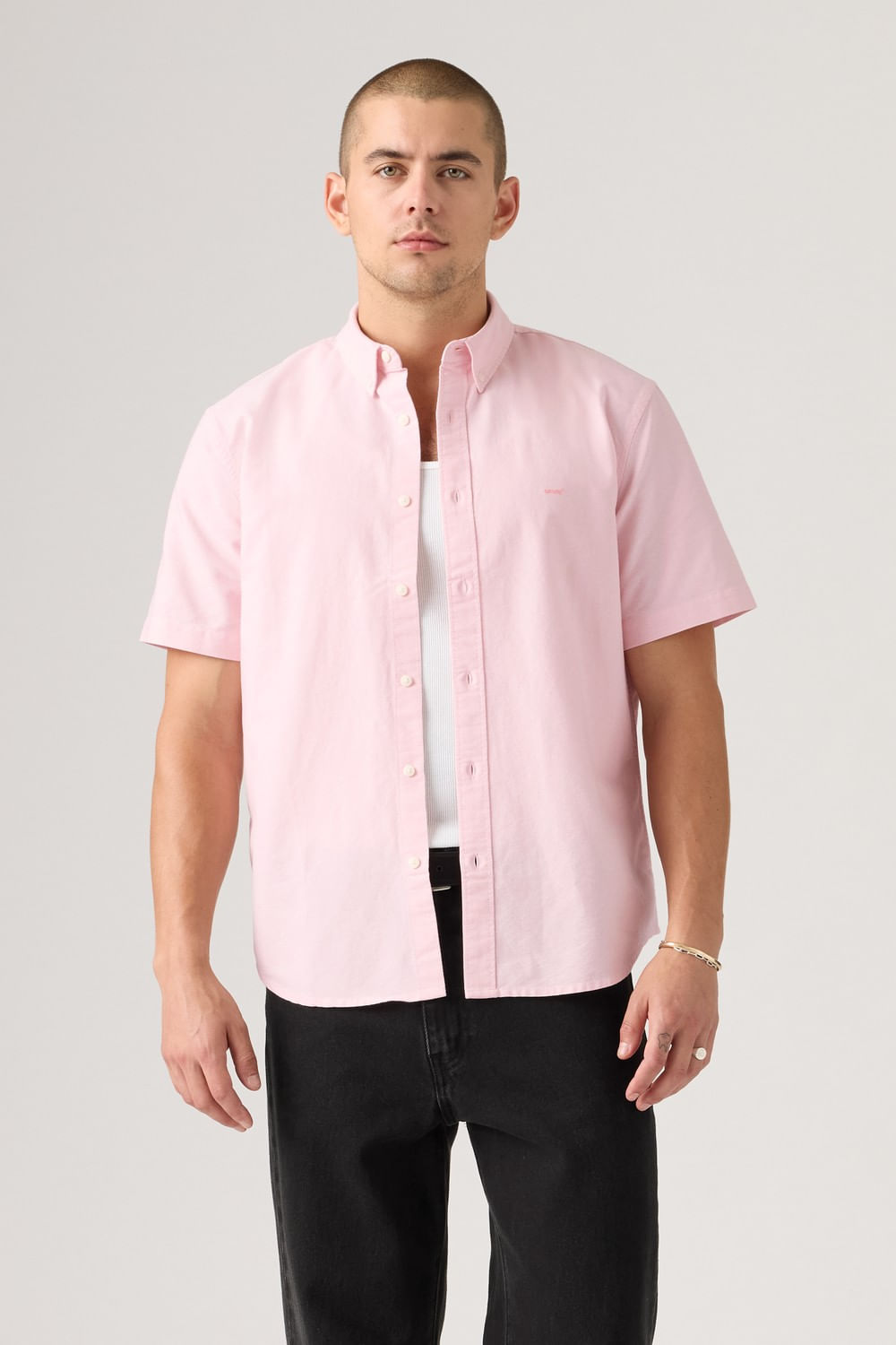 Camisa Ss authentic button down pink dolphin