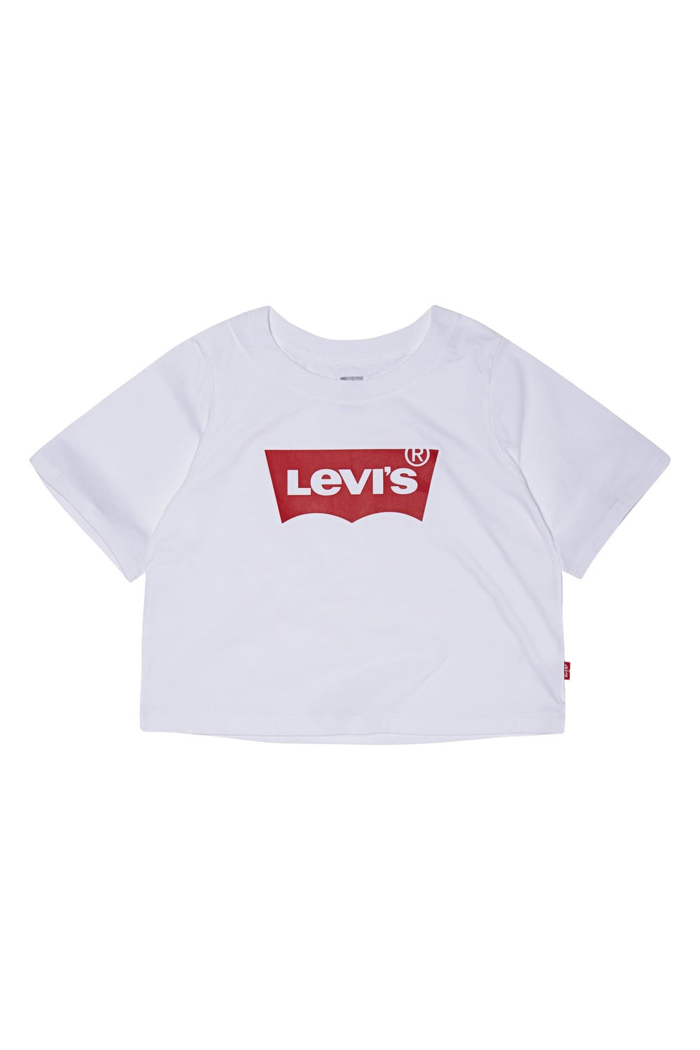 Batwing cropped tee white kids