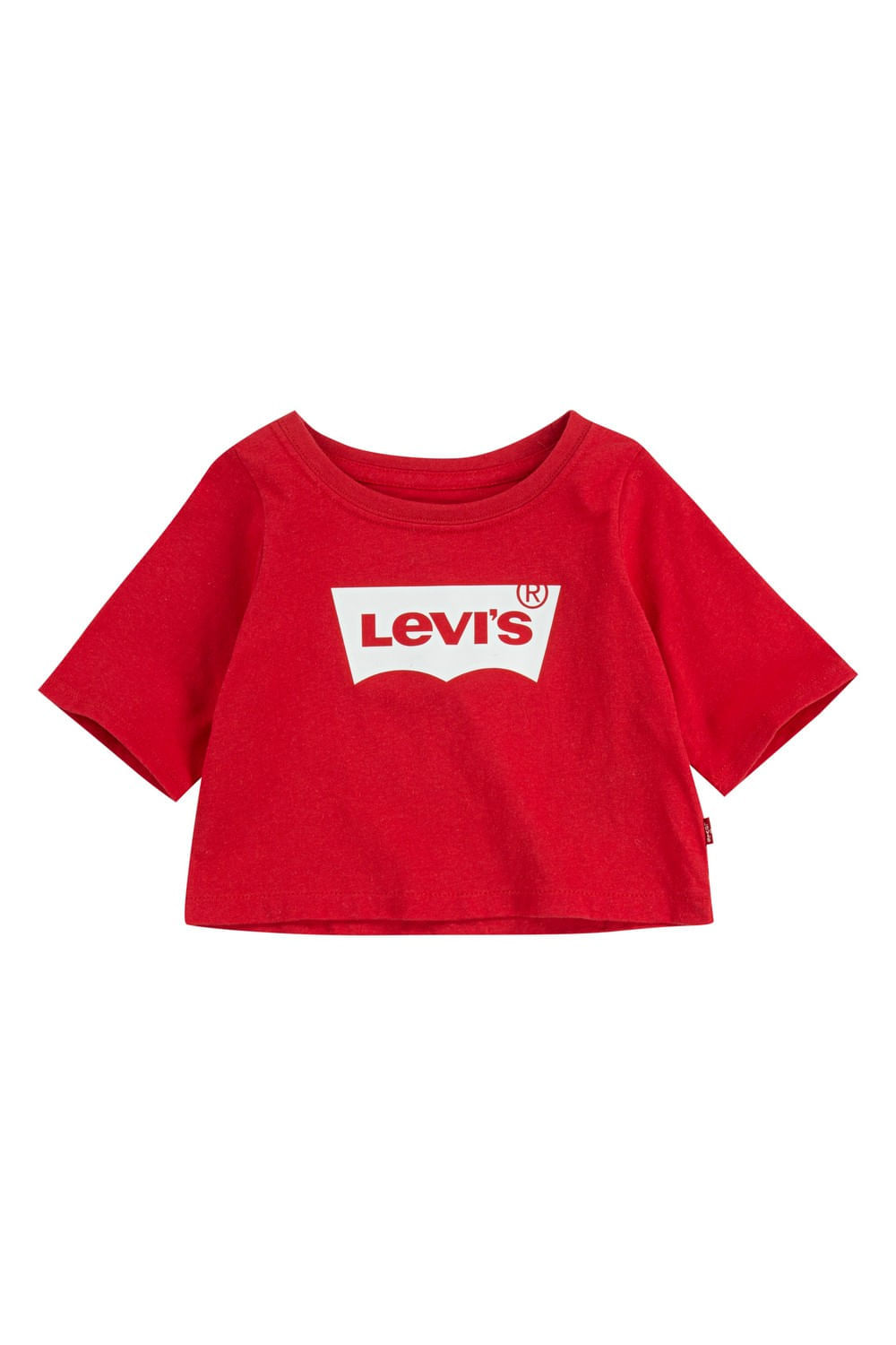 Batwing high rise tee rojo kids
