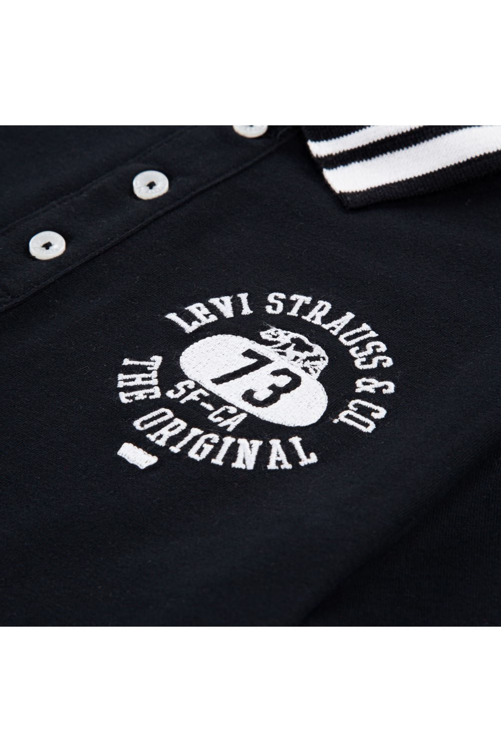 Tipped polo black kids Levi's — imagen 4