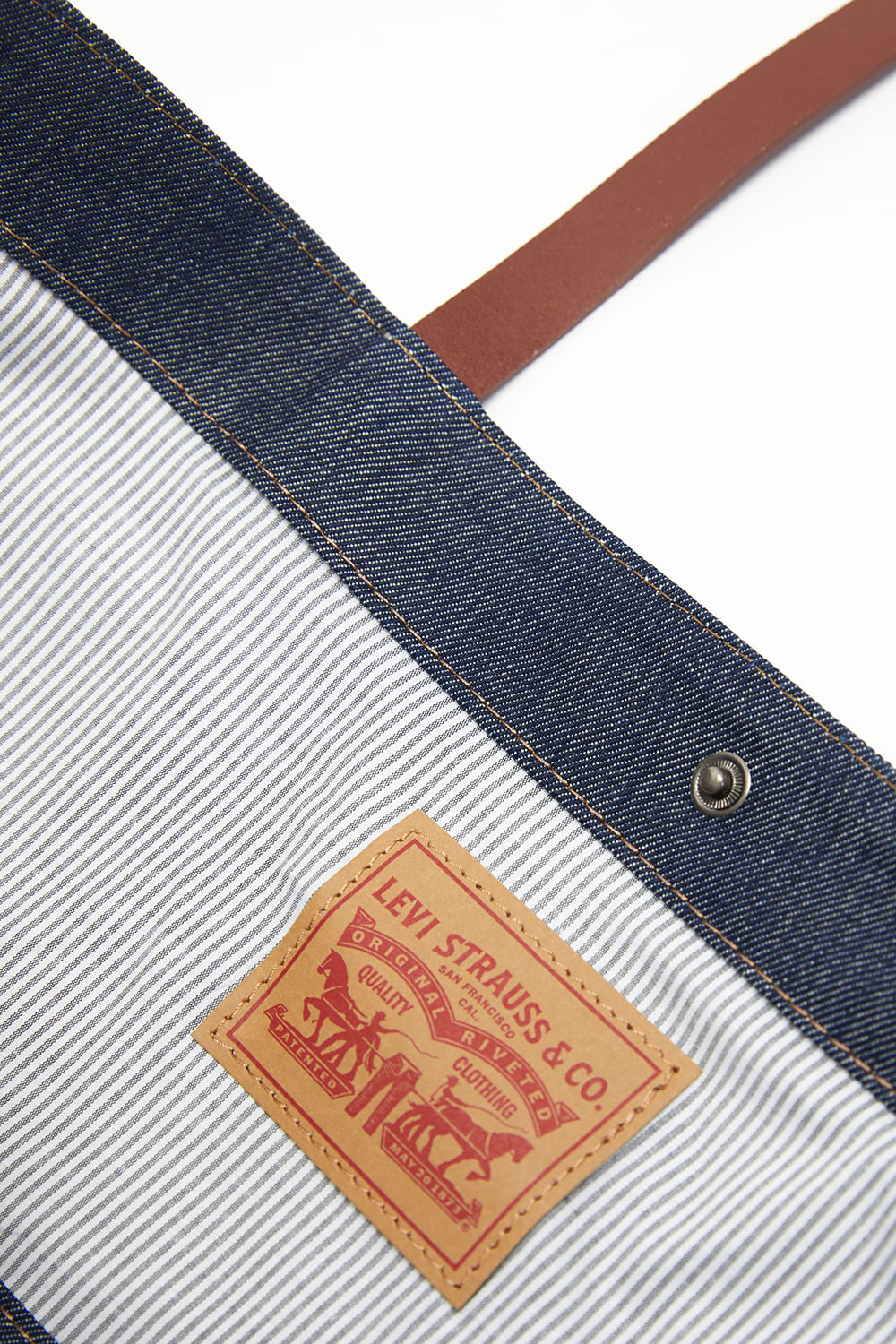 Denim heritage tote bag — imagen 6