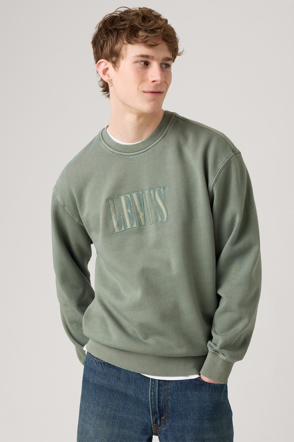 Relaxed graphic crew laurel wreath