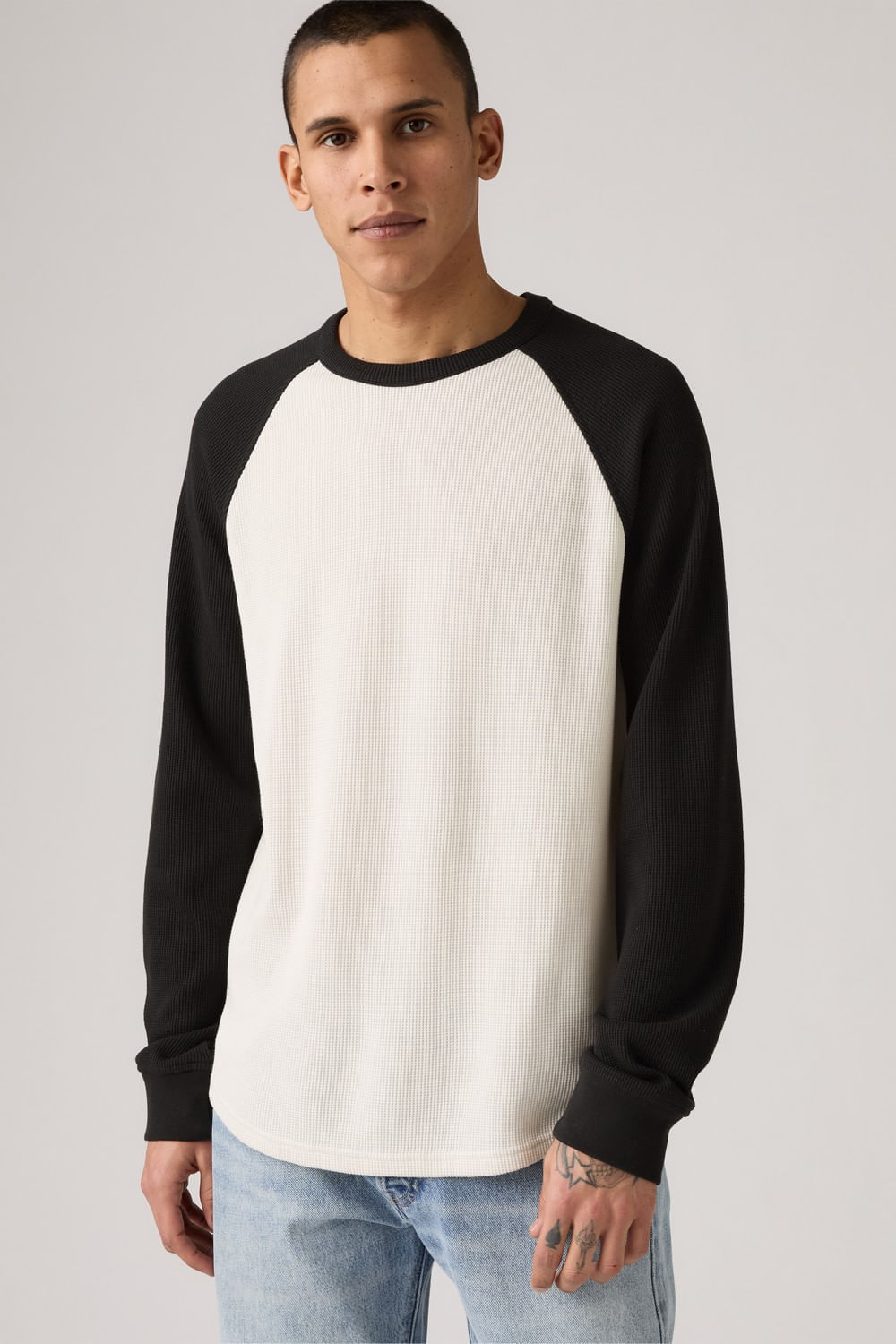 Thermal raglan crew