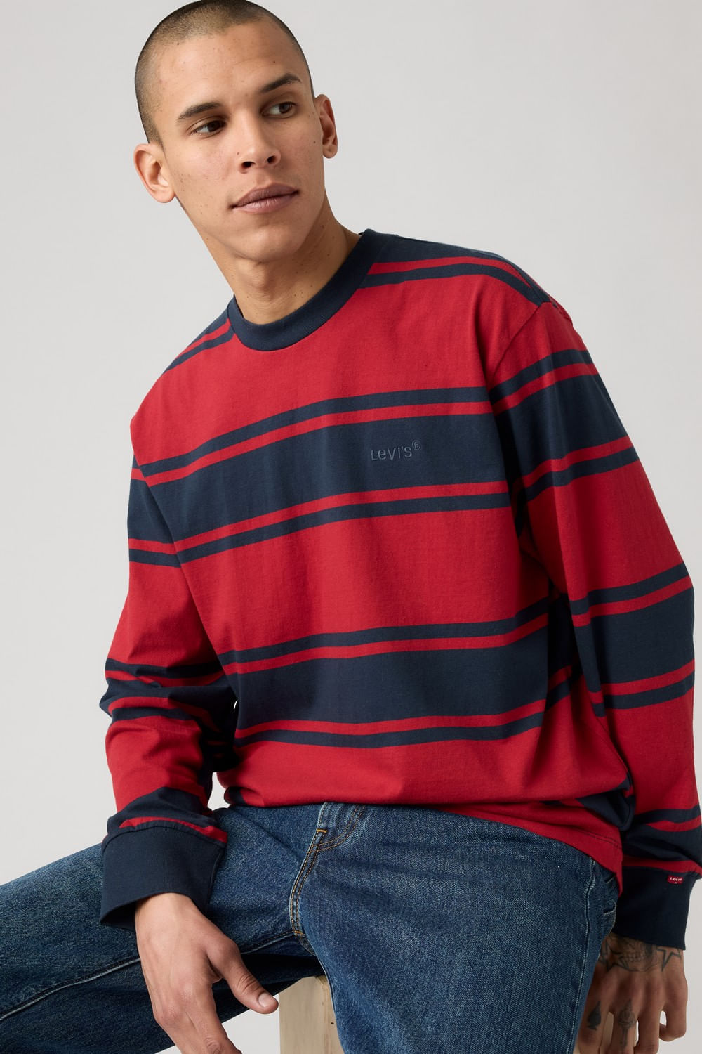 Ls authentic stripe tee rhythmic