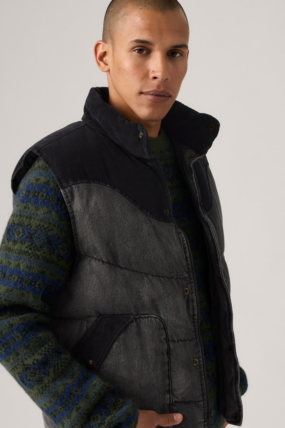 Wild West Vest Black Denim de Levis — imagen 4