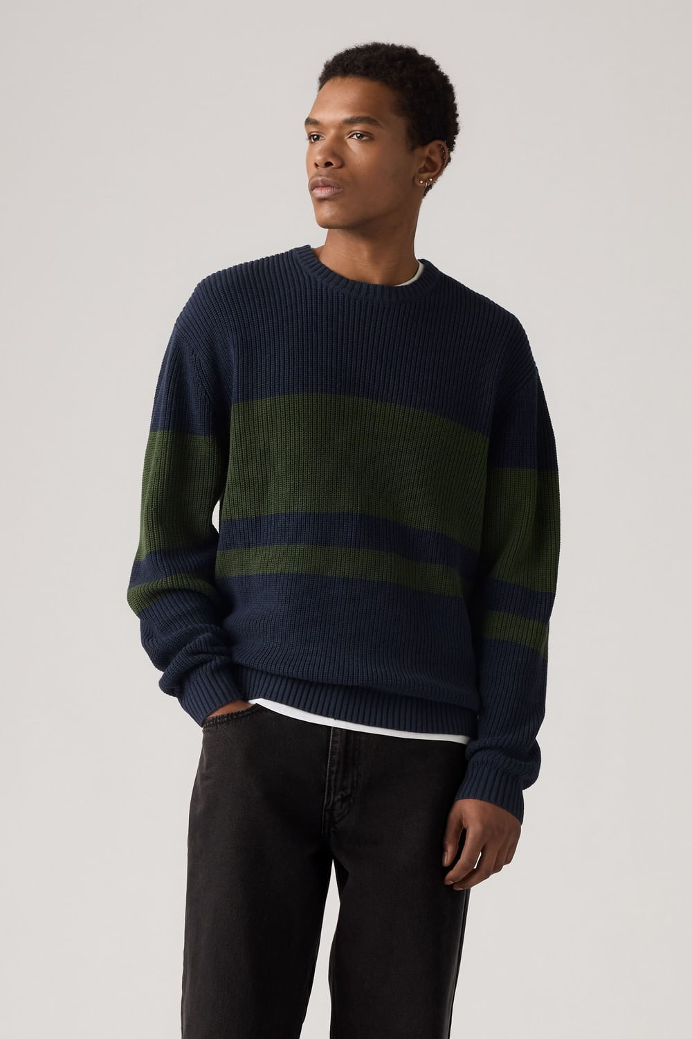 Sweater creneck rayas navy de Levis