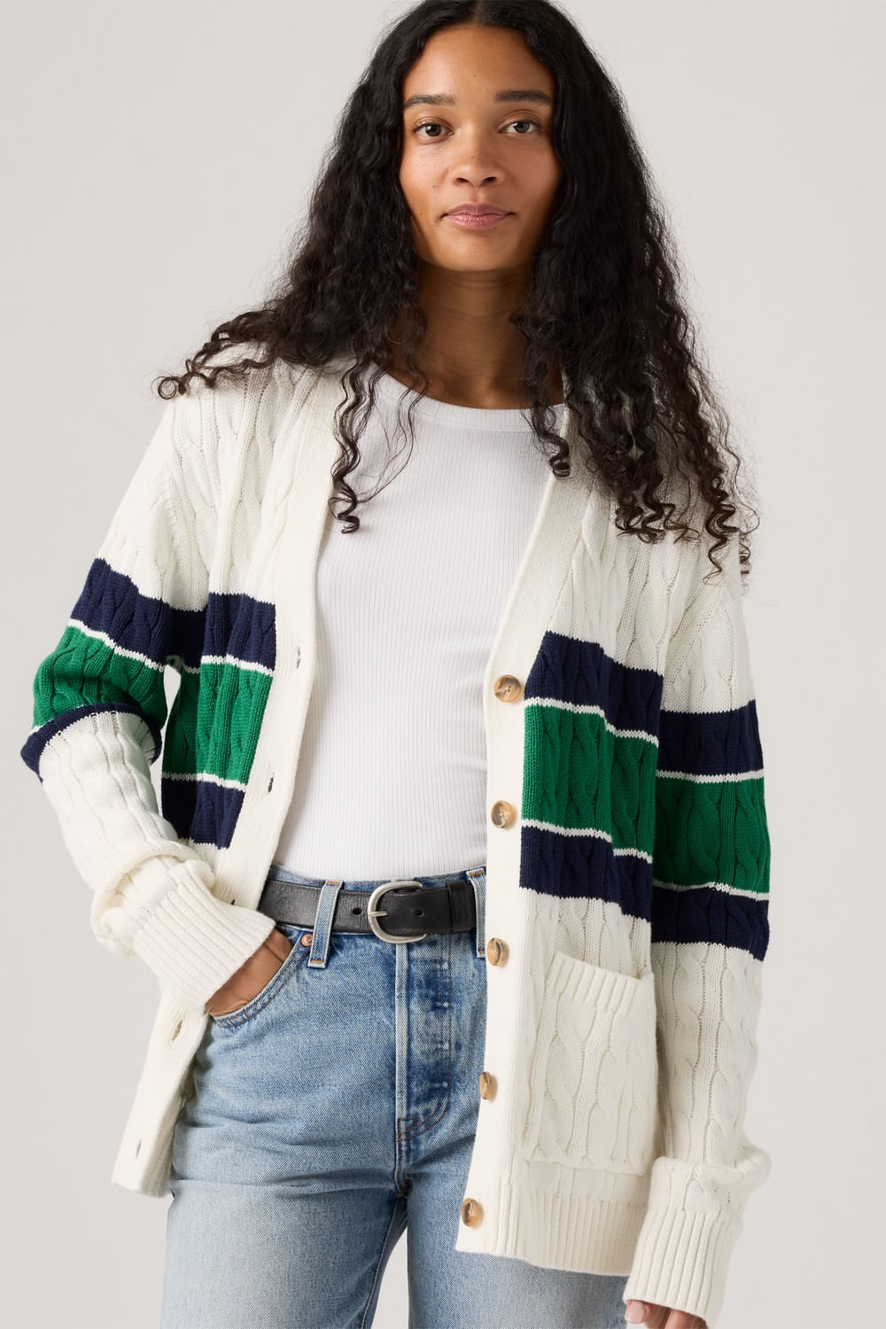 Cardi rayado Boyfriend de Levis