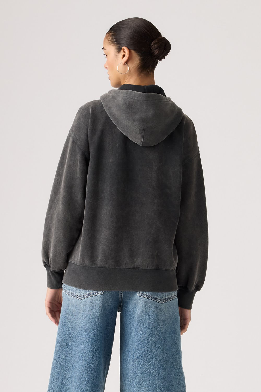 Vintage oversize hoodie washed fleece Levis — imagen 2