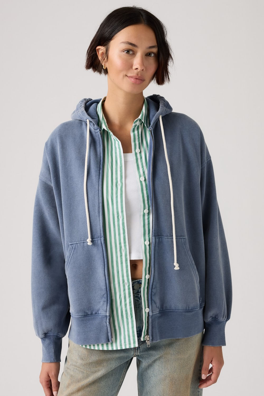 Vintage oversize hoodie washed fleece Levis