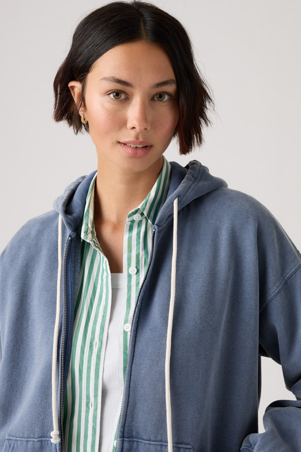 Vintage oversize hoodie washed fleece Levis — imagen 3