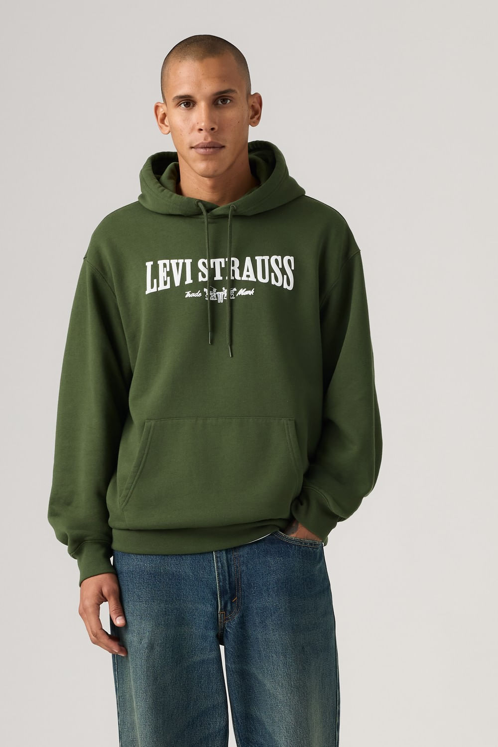 Relaxed graphic PO LS two horse de Levis