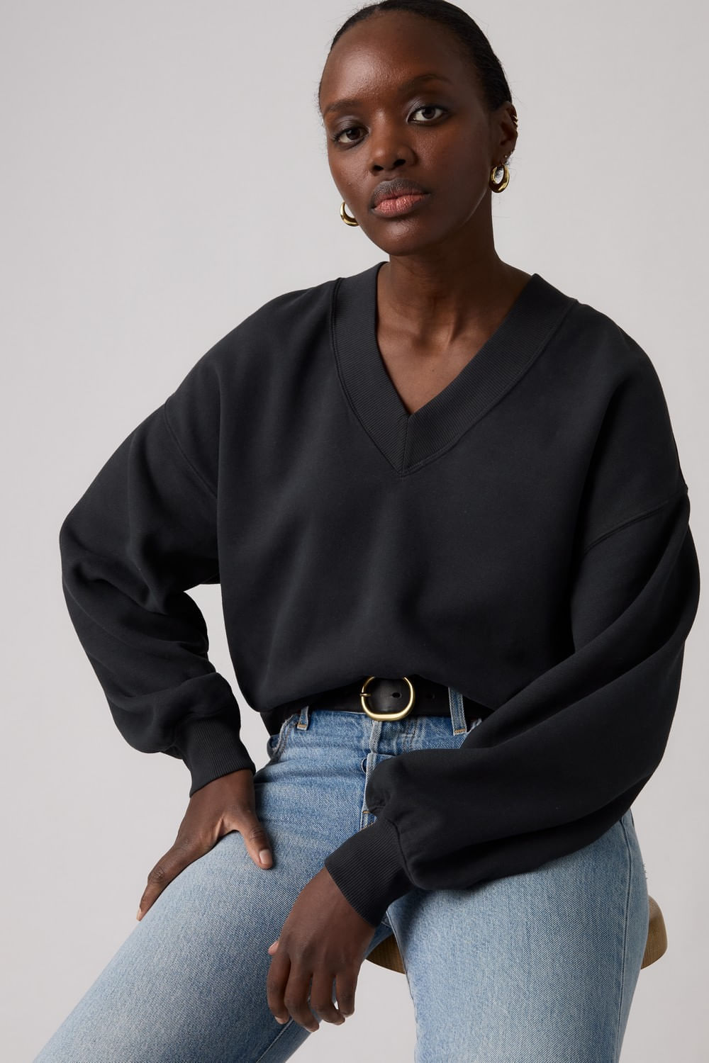 Vintage v neck sweat