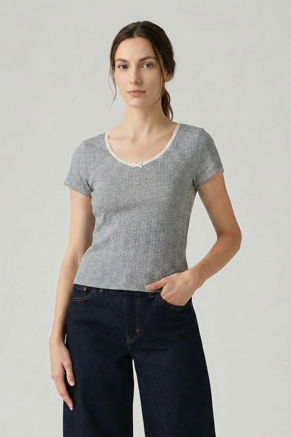 Sweetie pointelle grey Levis