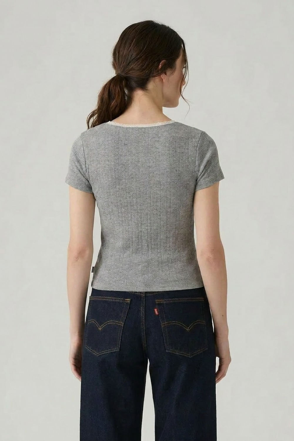 Sweetie pointelle grey Levis — imagen 2
