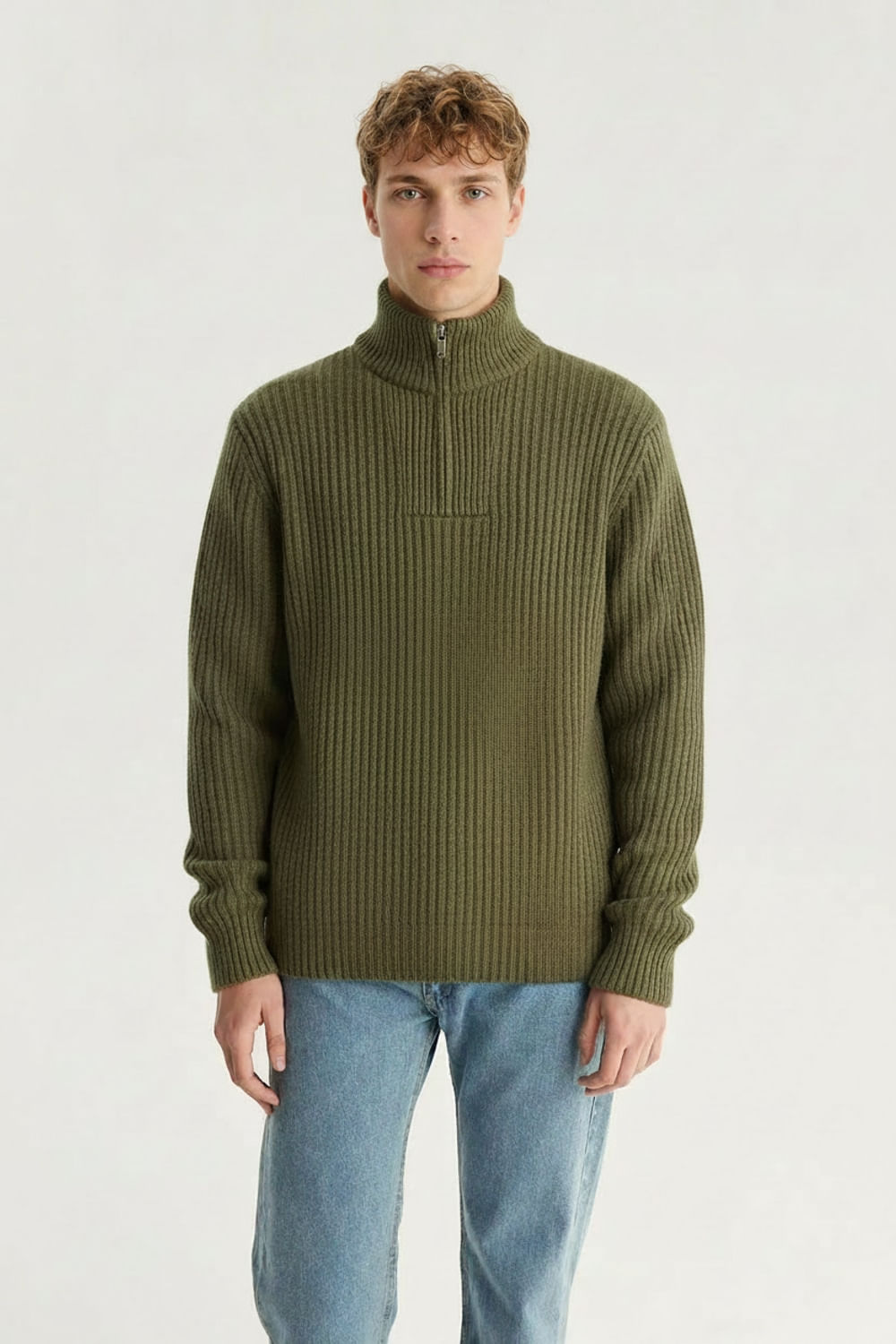 Zipper Mockneck olive de Levis