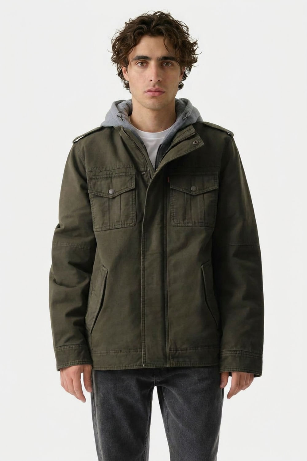 Militar hooded jacket oliva levis