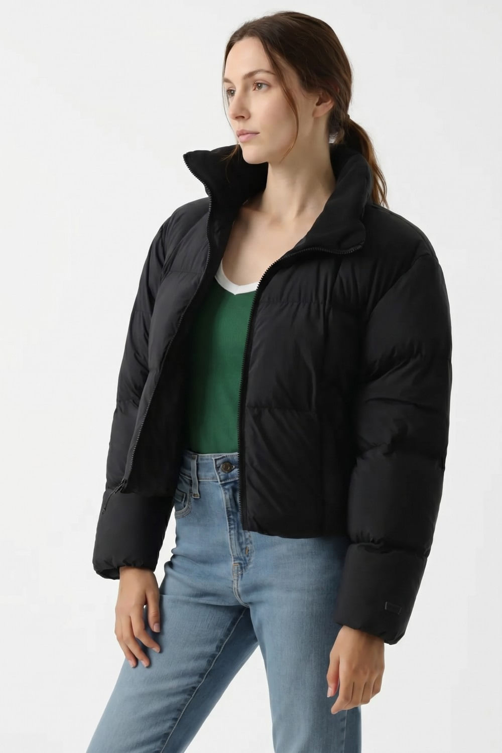 Box quilted short puffer levis