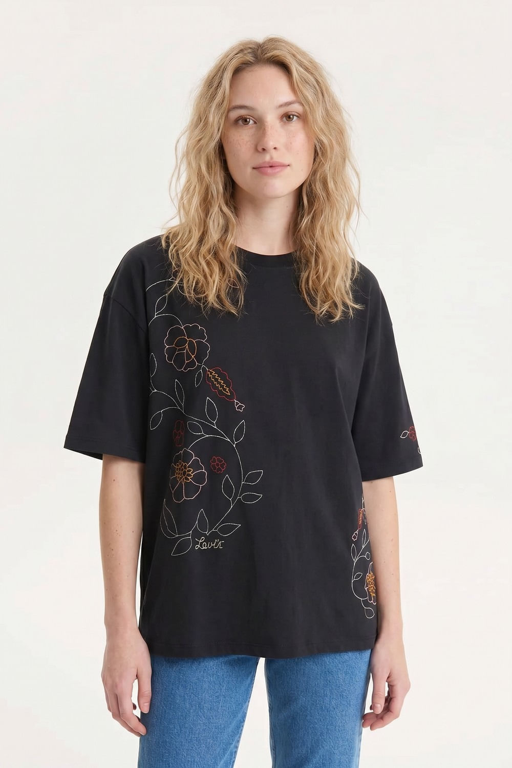 Short stack tee full chain anthracite de Levis