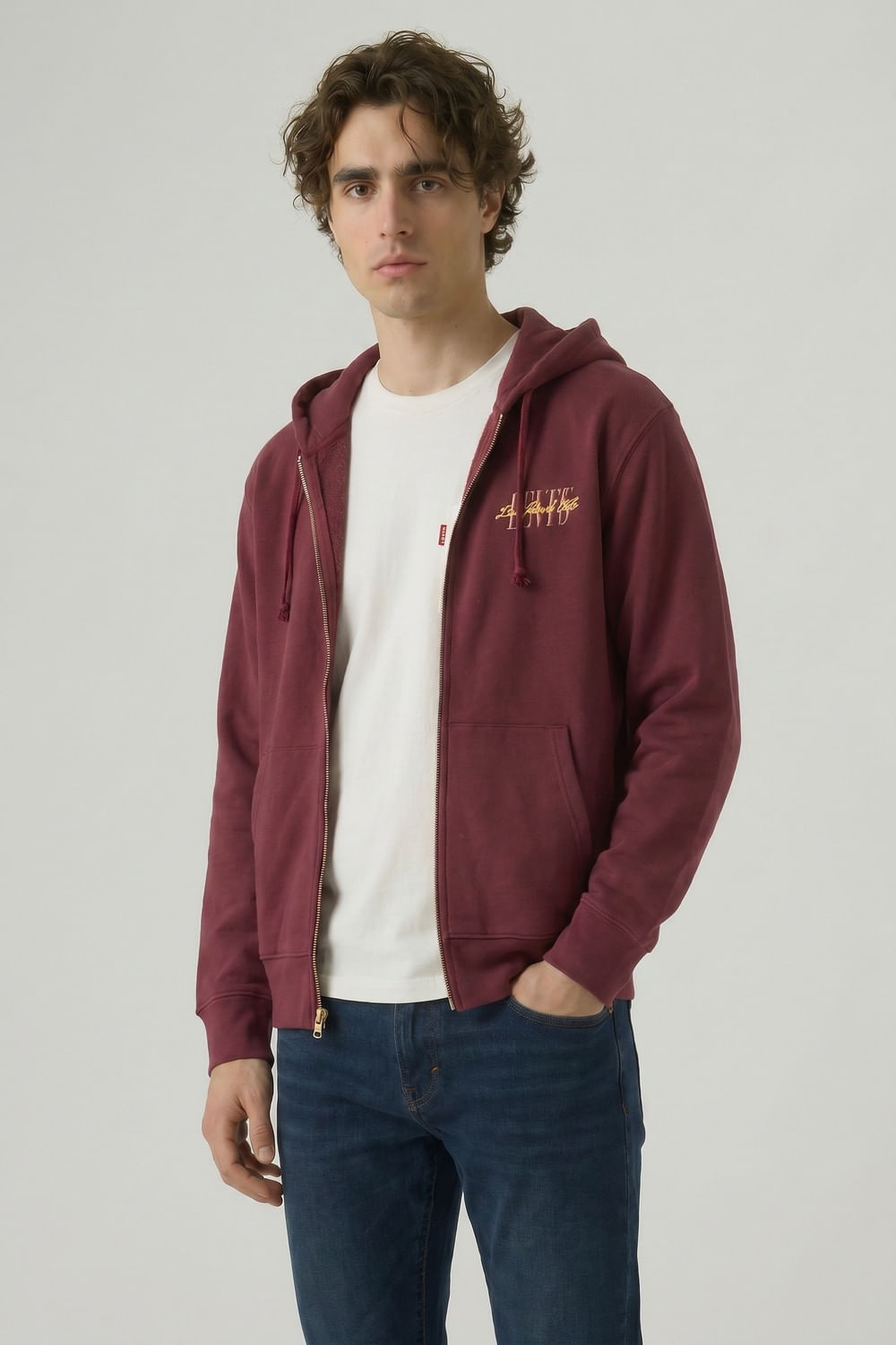 Relaxed Graphic Zip Up Tawny de Levis
