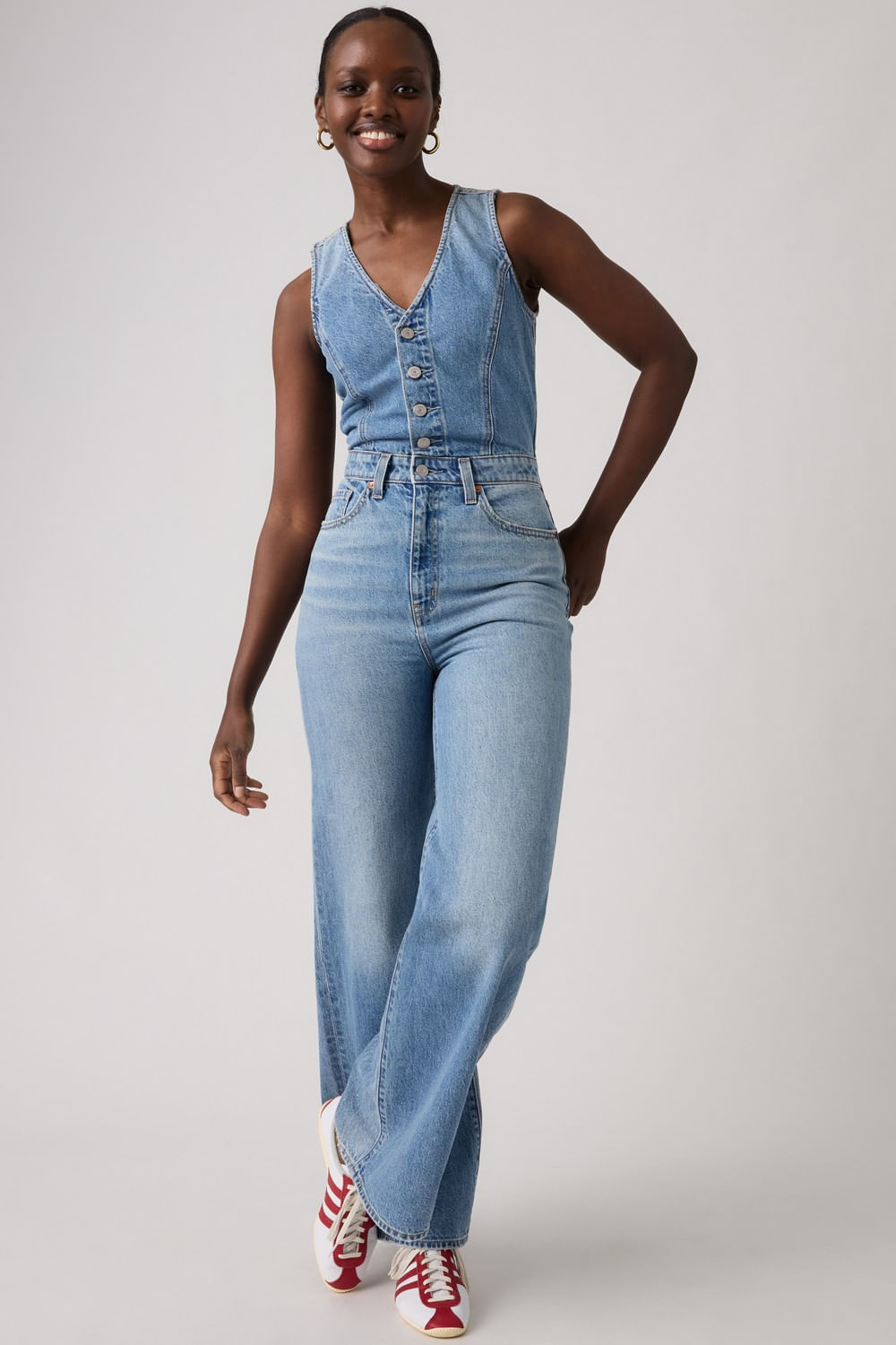 Denim vest wide leg Own It jumpsuit de Levis — imagen 2