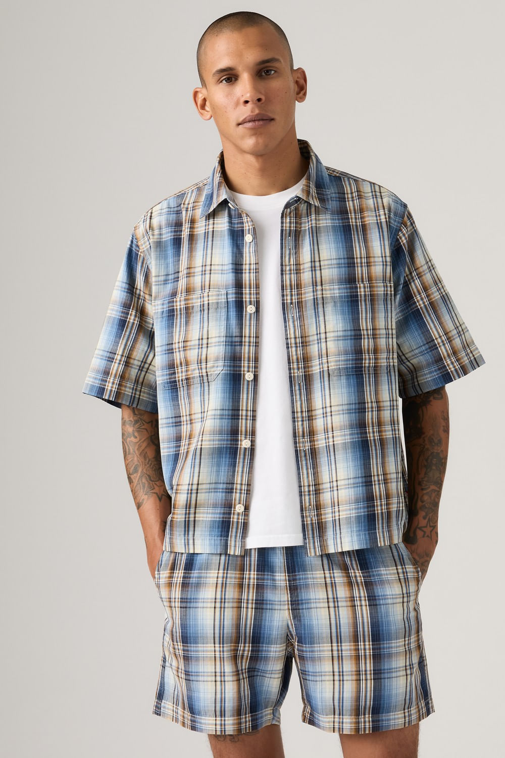 Camisa Mecanic Boxy Shirt Check multicolor plaid de Levis