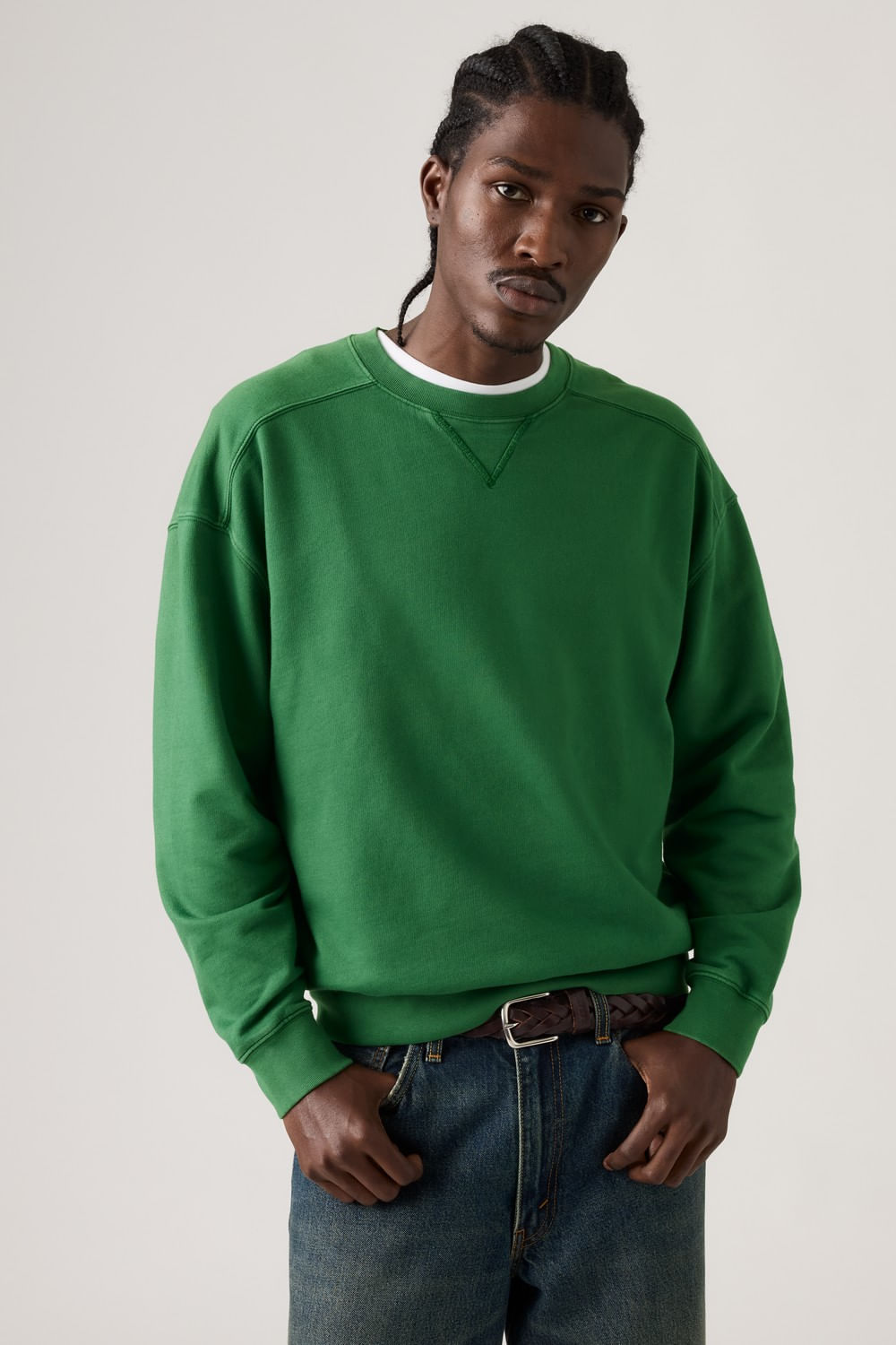 Delany crew garment dye Eden green de Levis — imagen 2