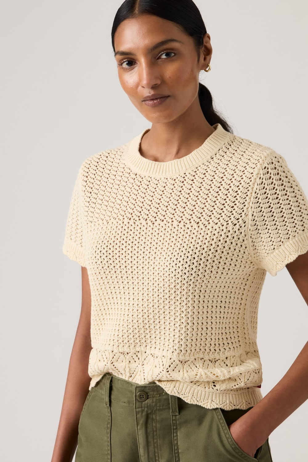 Isabelle crochet sweater ecru de Levis