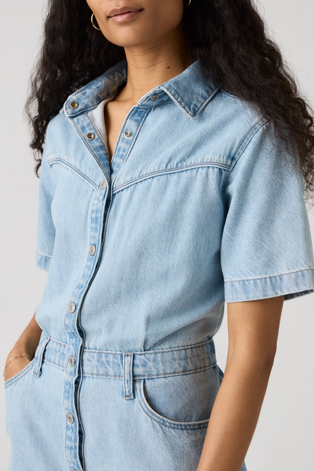 Levis ss logan western dress blasted stone — imagen 2