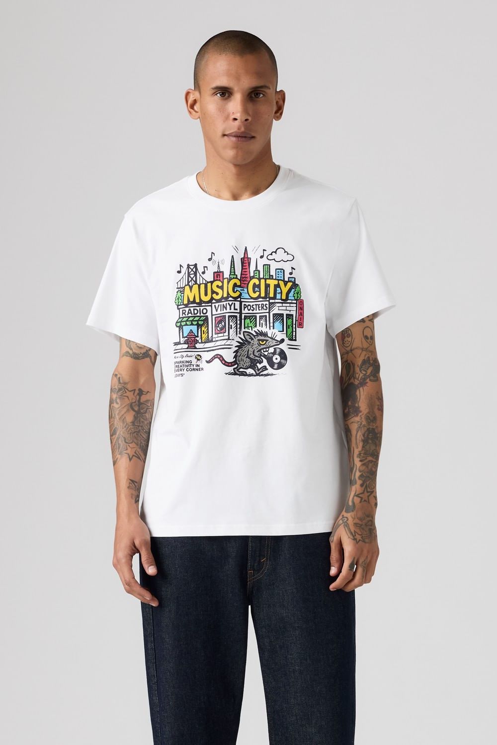 Polo levi's music ci white
