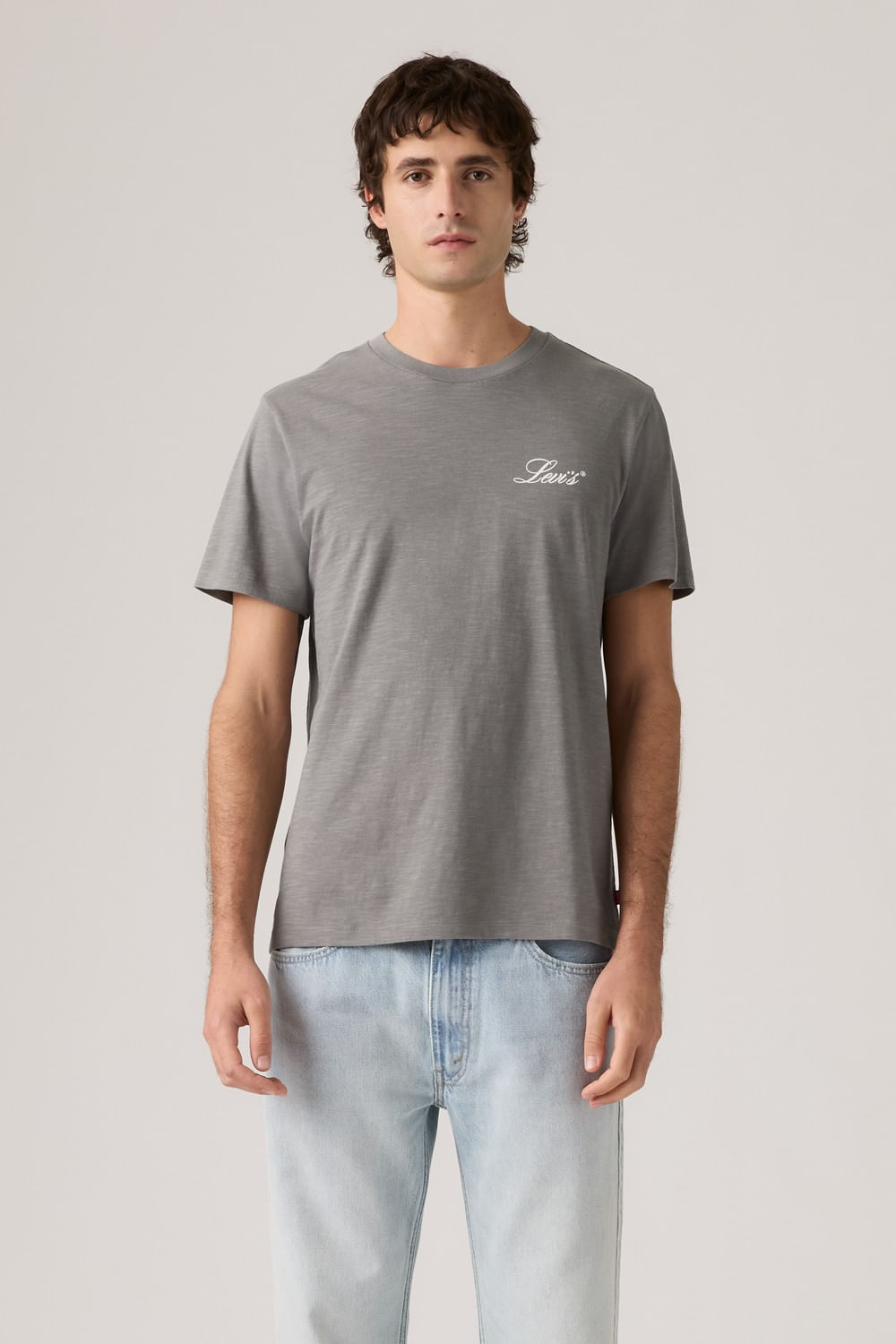 Graphic crew neck smoked pearl de Levis
