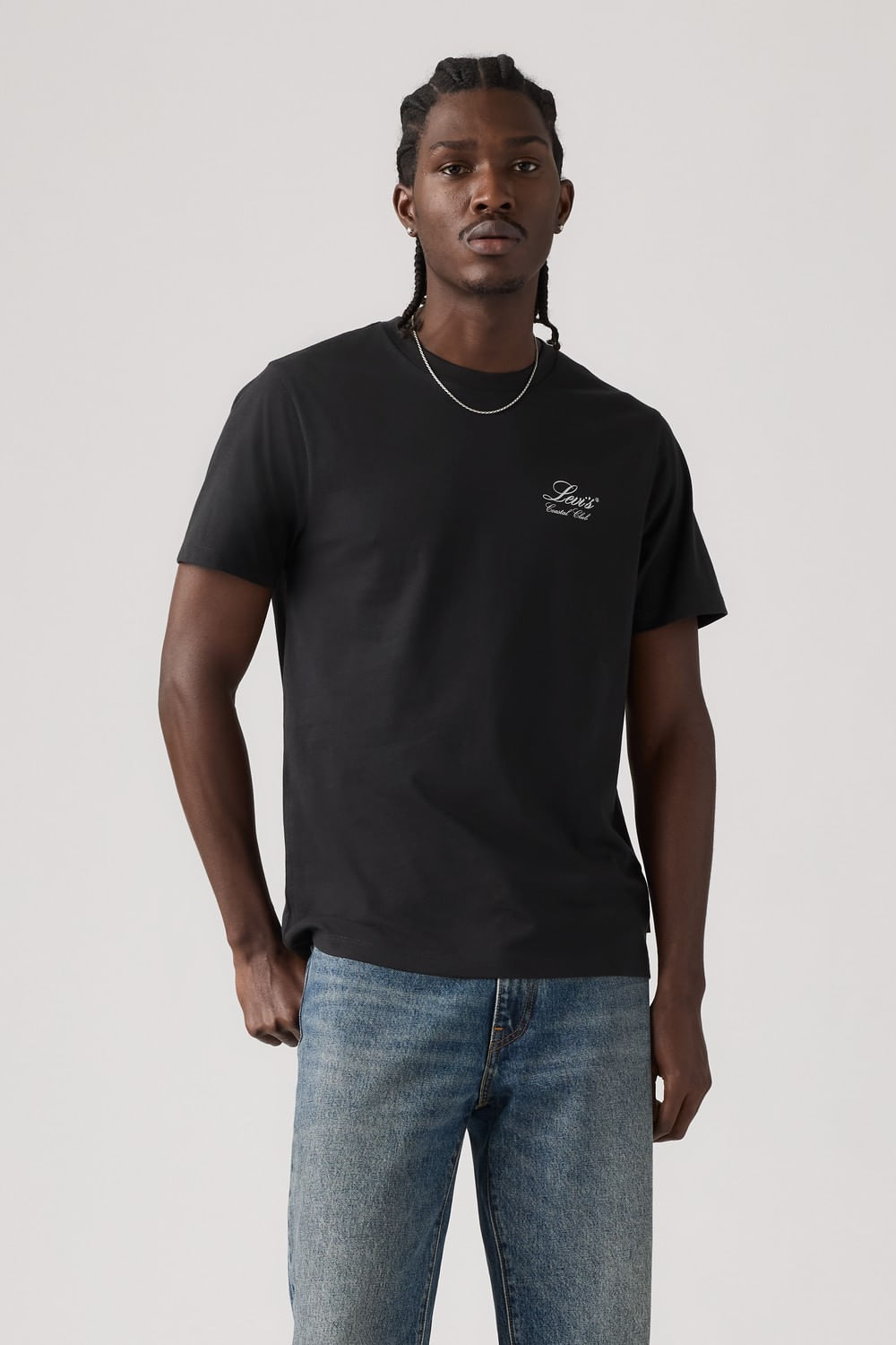 Graphic set in crewneck jet black de Levis