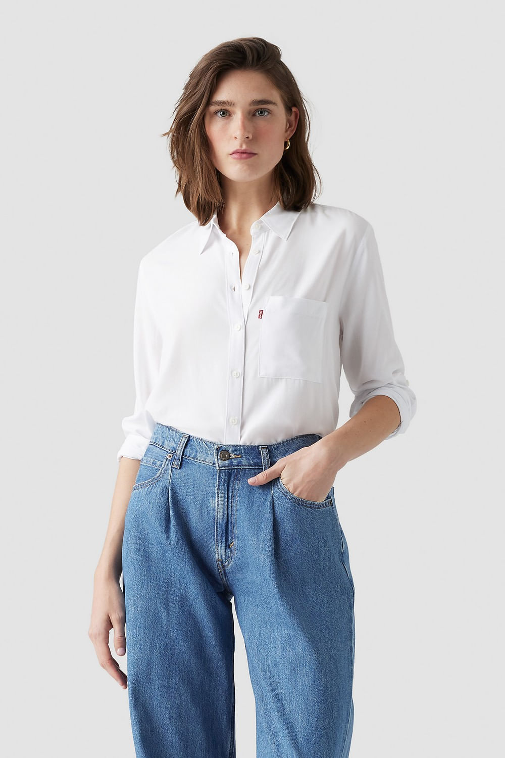 Darlene Utility Shirt bright white de Levis