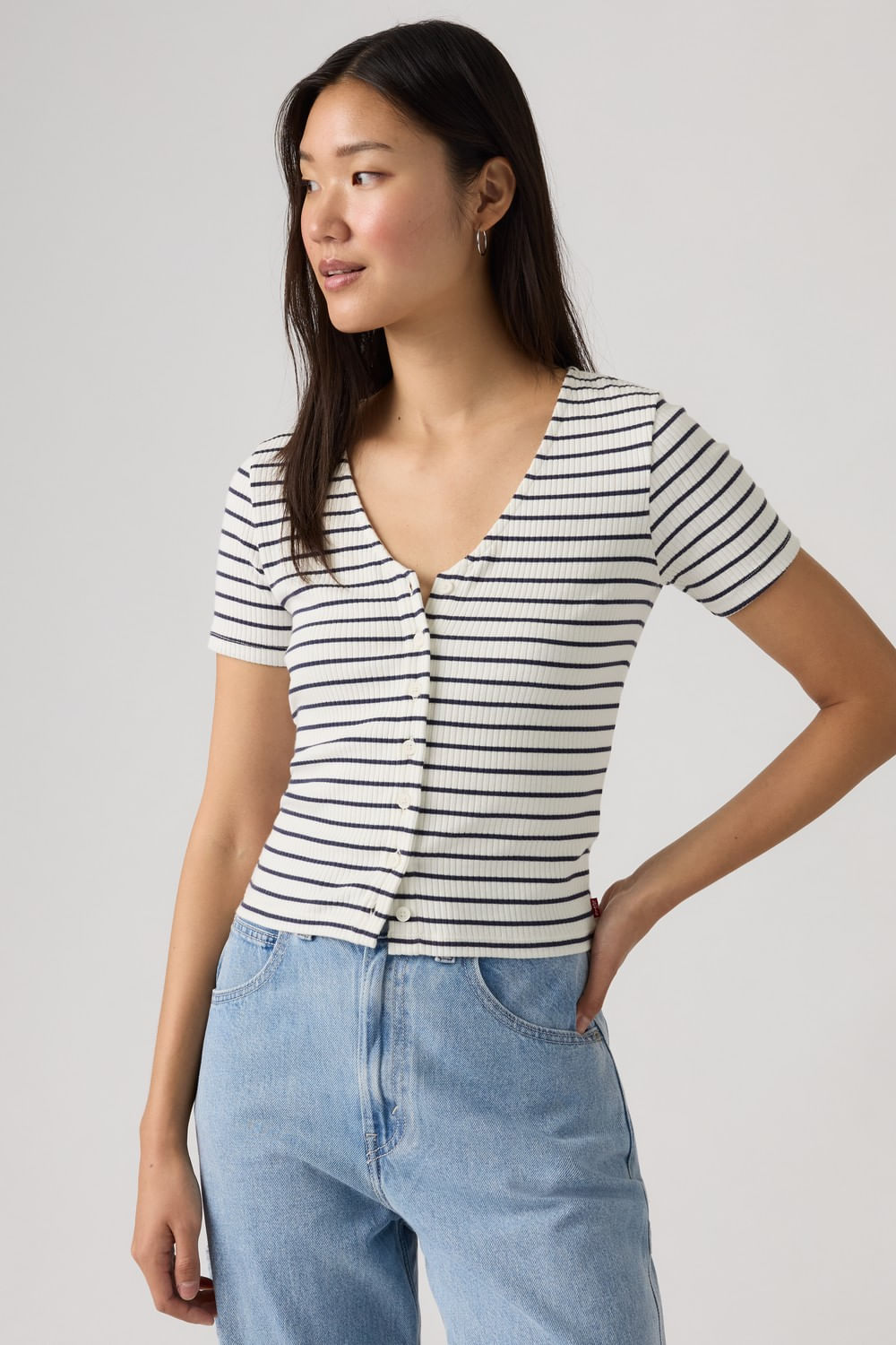 Muse ss cardi tee stripe peacoat stripe de Levis
