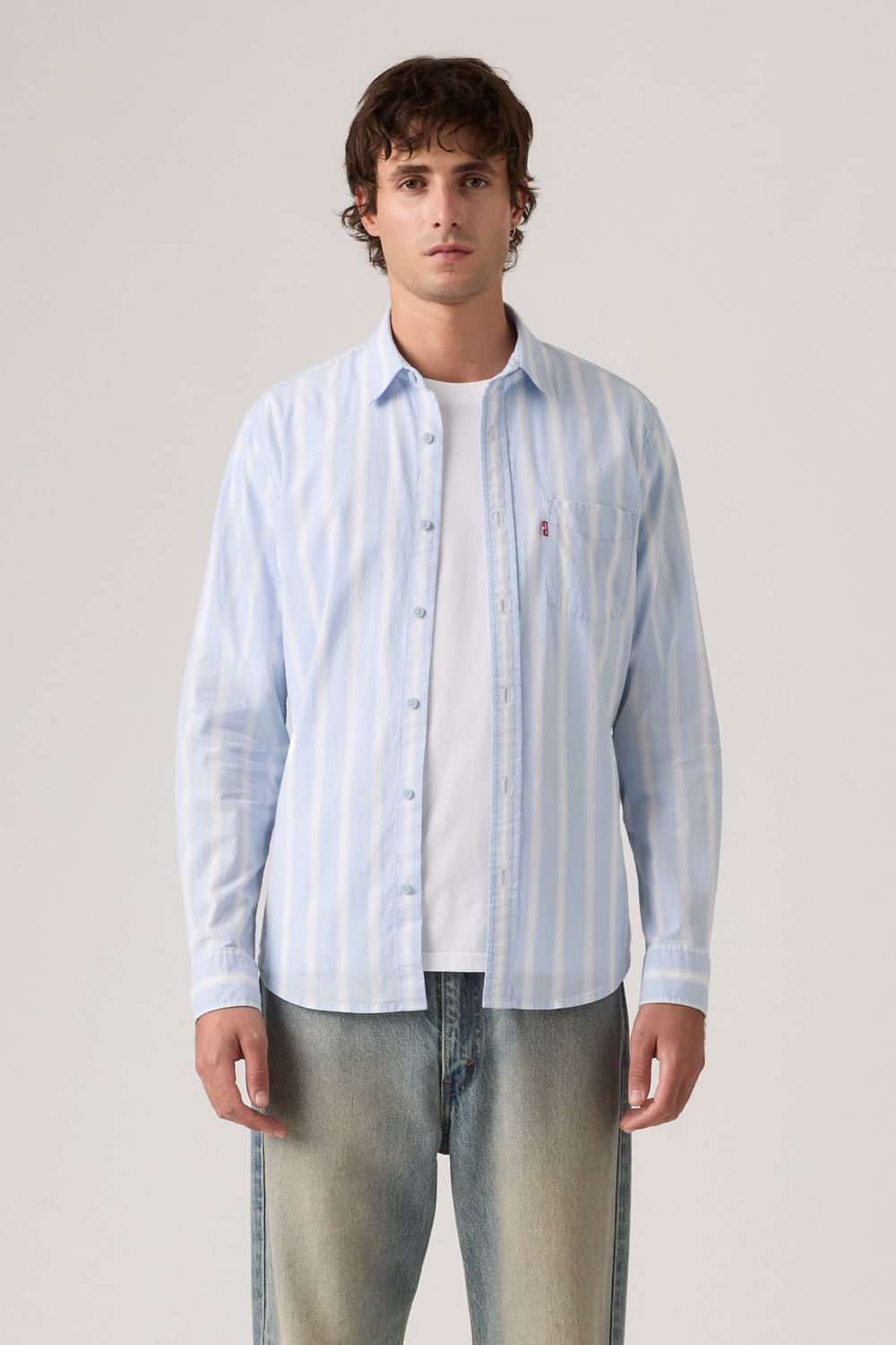 Ls classic one pocket standard light blue stripe