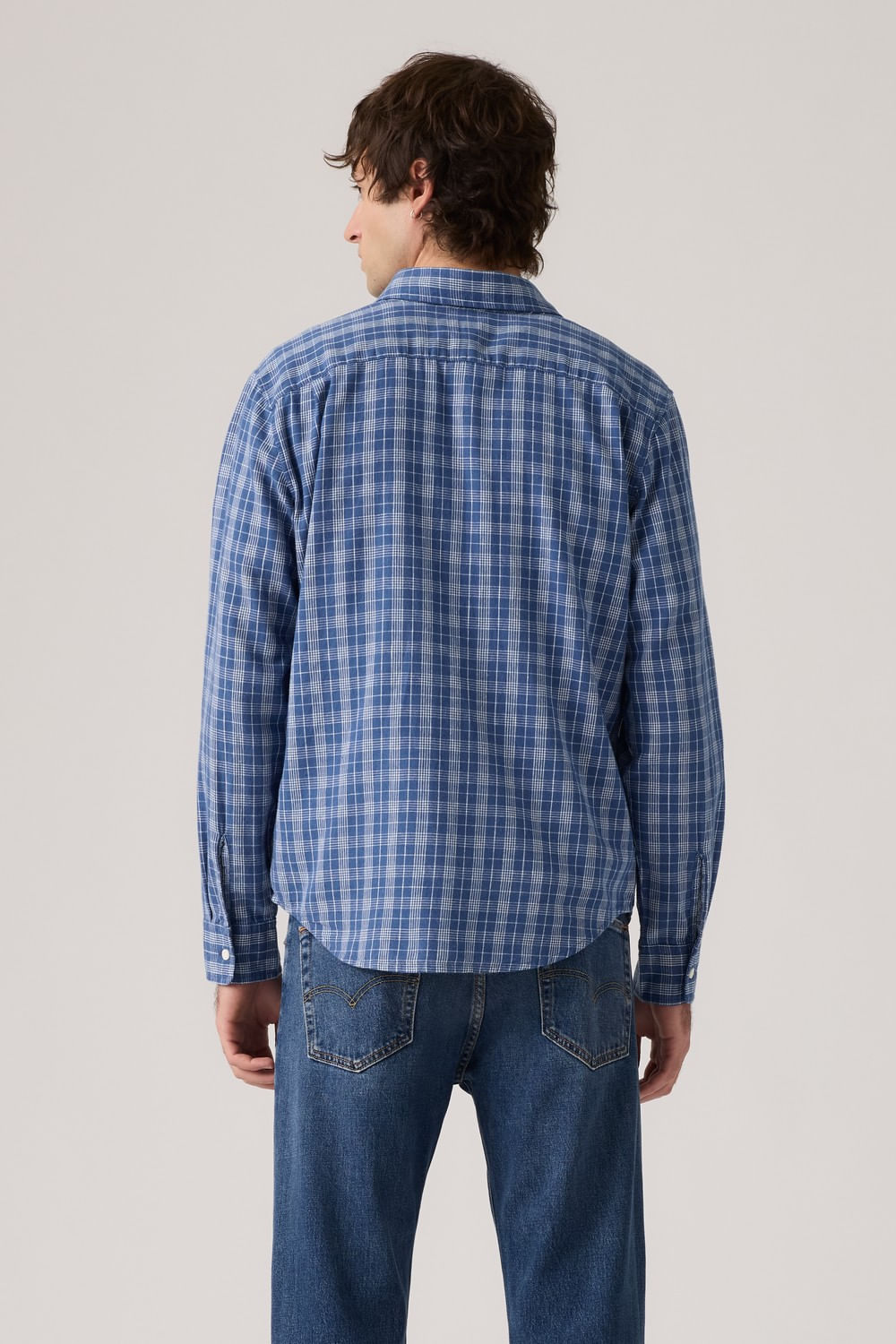 Camisa clásica Levis de color azul con estampado a cuadros — imagen 2