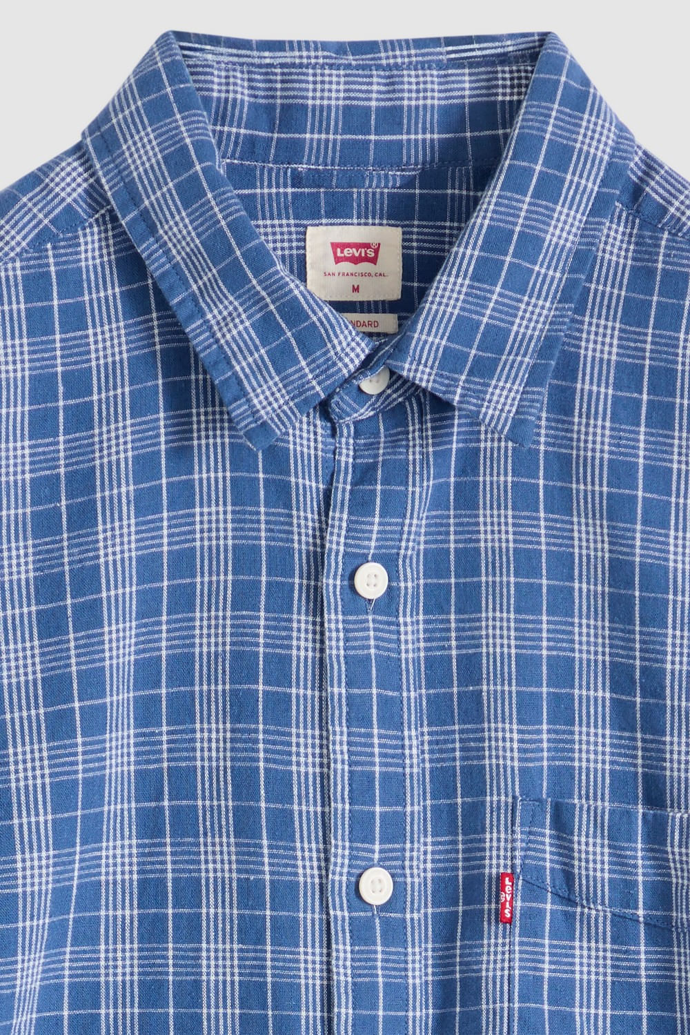Camisa clásica Levis de color azul con estampado a cuadros — imagen 5
