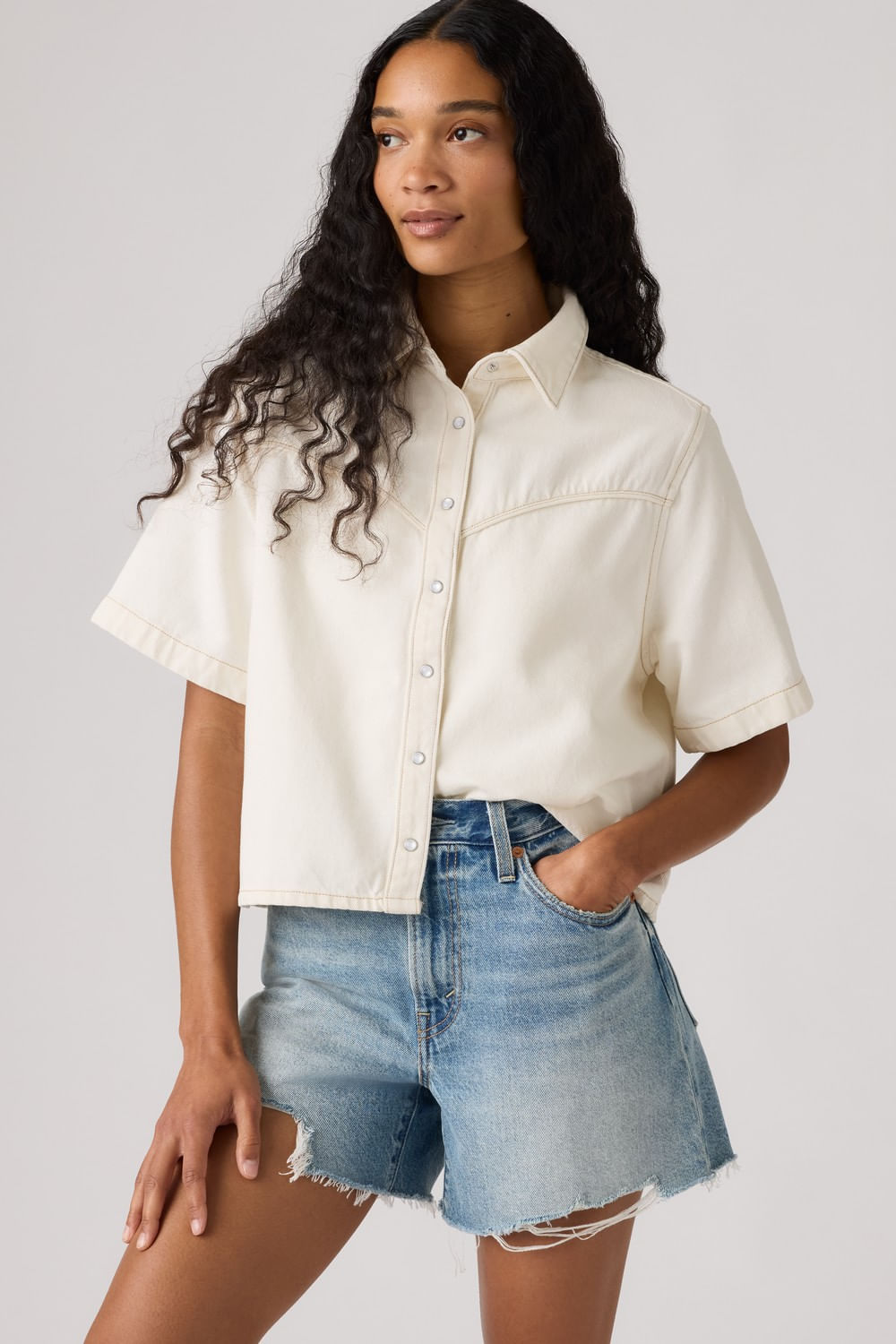 Levis logan ss denim shirt truth slip