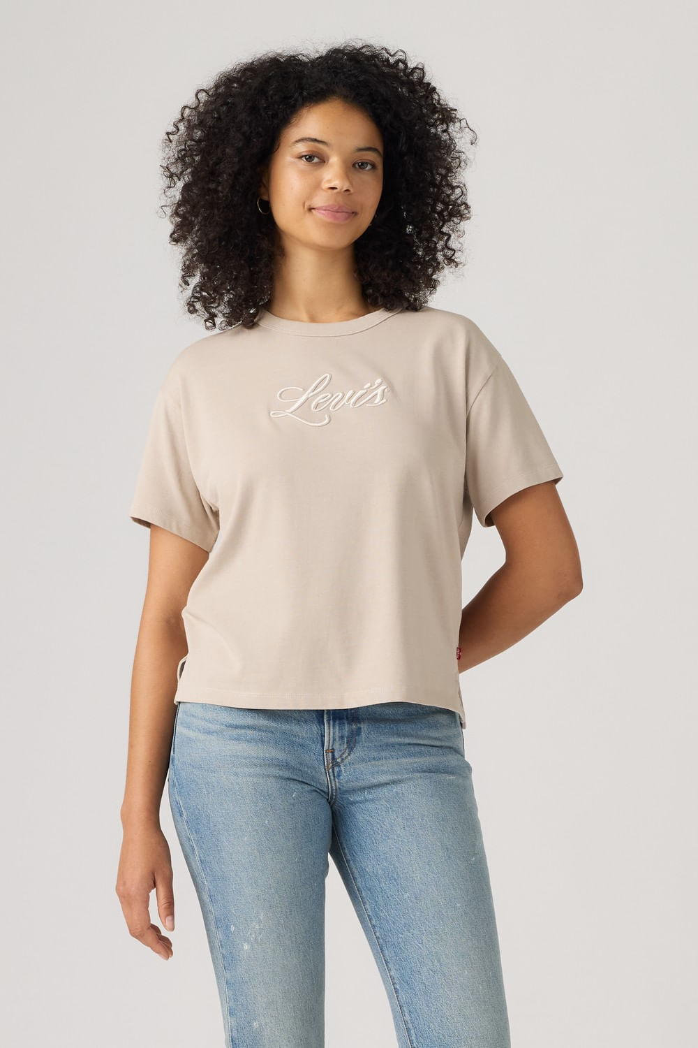Gr vintage tee levi's script b chateaux grey - Levi's — imagen 3