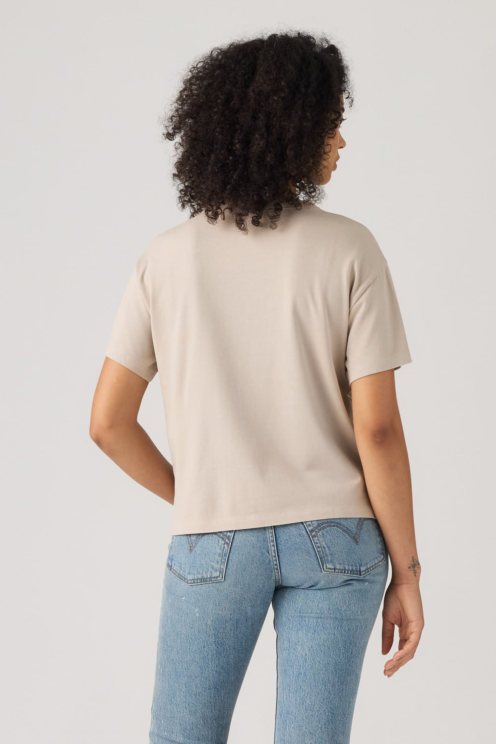 Gr vintage tee levi's script b chateaux grey - Levi's — imagen 4